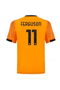AS Roma Evan Ferguson #11 Jalkapallovaatteet Vieraspaita 2025-26 Lyhythihainen